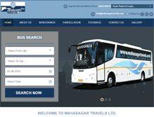 Tablet Screenshot of mahasagartravels.com